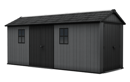 Newton Plus Dual Entry Shed 17x7.5ft - Grey