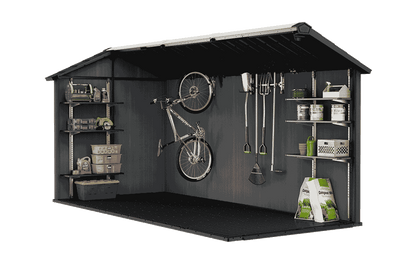 Newton Plus Dual Entry Shed 15x7.5ft - Grey